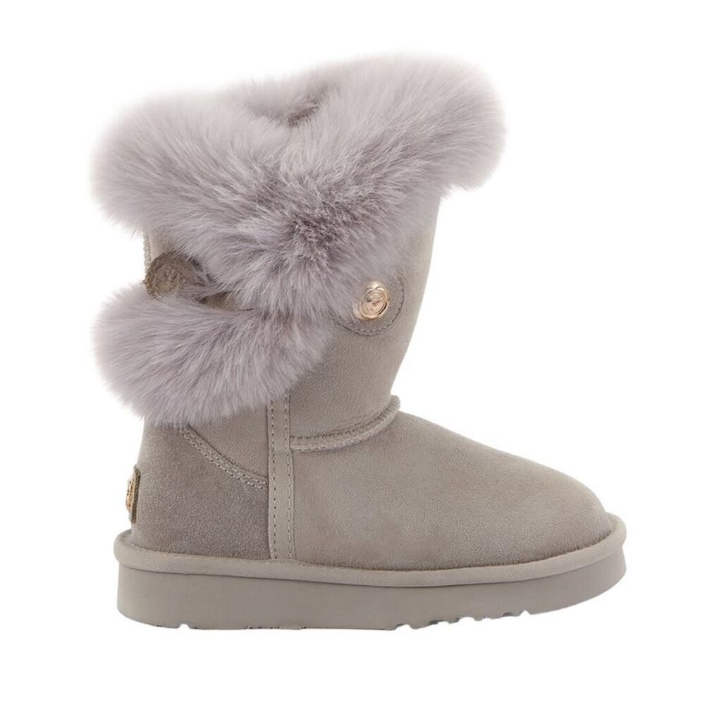 Australia Luxe Collective Kids Nordic Short Sheepskin Boot, Grey